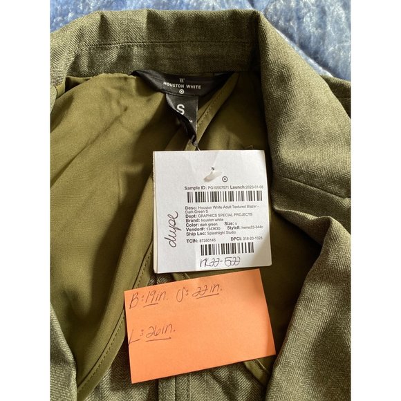 Houston White Adult Textured Blazer Dark Green Small - Picture 6 of 9